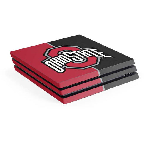 Ohio State University OSU Buckeyes Split PS4 Pro Console Skin