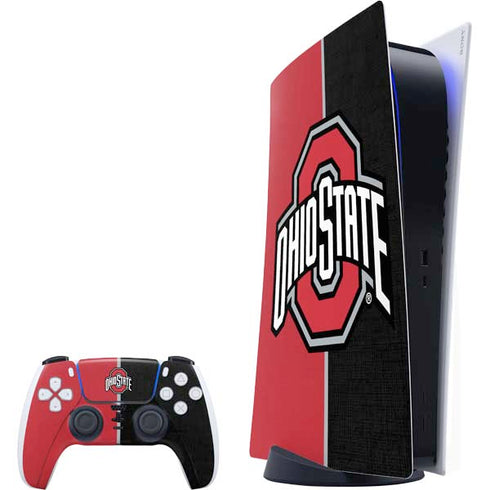 Ohio State University OSU Buckeyes Split PlayStation PS5 Skins