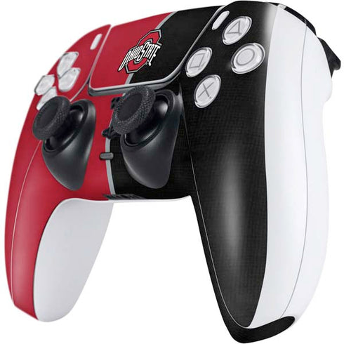 Ohio State University OSU Buckeyes Split PS5 Controller Skin