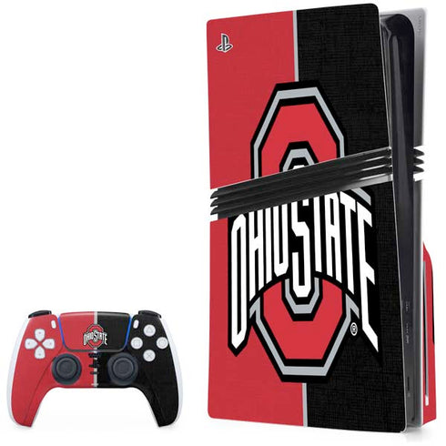 Ohio State University OSU Buckeyes Split PlayStation PS5 Skins