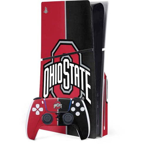 Ohio State University OSU Buckeyes Split PlayStation PS5 Skins