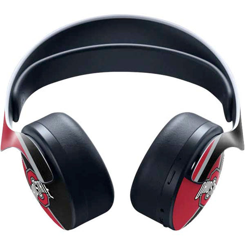 Ohio State University OSU Buckeyes Split PULSE 3D Wireless Headset for PS5 Skin