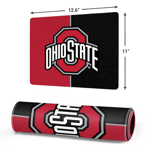 Ohio State University OSU Buckeyes Split Gaming Mouse Pad