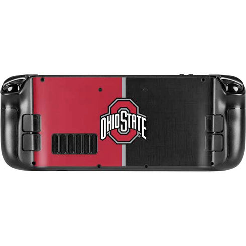 Ohio State University OSU Buckeyes Split Steam Deck Handheld Gaming Computer Skin