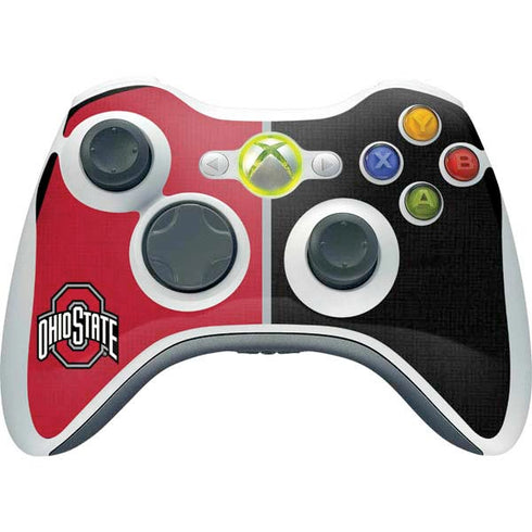 Ohio State University OSU Buckeyes Split Xbox 360 Wireless Controller Skin