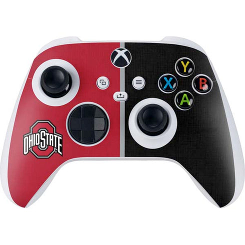 Ohio State University OSU Buckeyes Split Xbox Series S Controller Skin