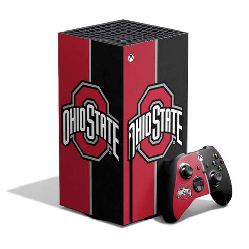 Ohio State University OSU Buckeyes Split Xbox Series X Skins