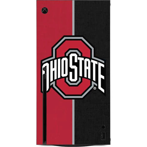 Ohio State University OSU Buckeyes Split Xbox Series X Console Skin