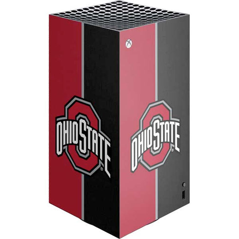 Ohio State University OSU Buckeyes Split XBox Series X Digital Edition Console Skin