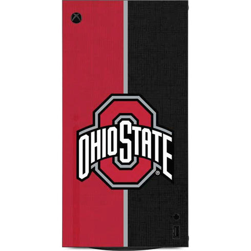 Ohio State University OSU Buckeyes Split XBox Series X Digital Edition Console Skin