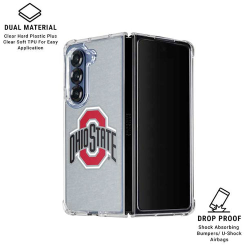 Ohio State University OSU Logo Galaxy Z Fold7 Clear Case
