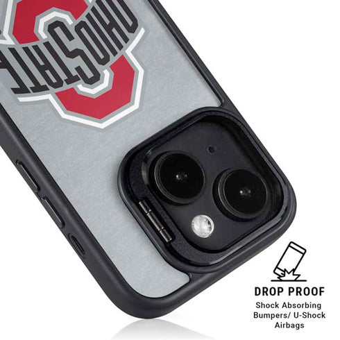 Ohio State University OSU Logo iPhone 15 Plus Kickstand Case