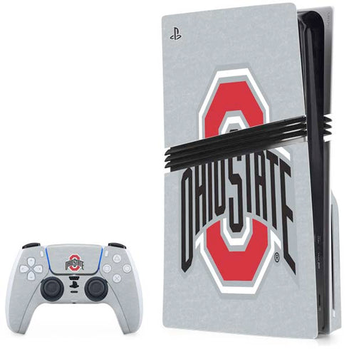 Ohio State University OSU Logo PS5 Pro Disk Bundle Skin