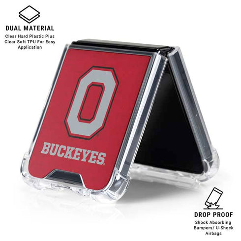 Ohio State University OSU O Galaxy Z Flip6 Clear Case