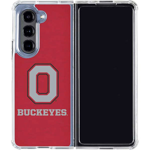 Ohio State University OSU O Galaxy Z Fold5 5G Clear Case