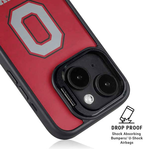 Ohio State University OSU O iPhone 15 Kickstand Case