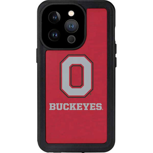 Ohio State University OSU O iPhone 15 Pro Waterproof Case