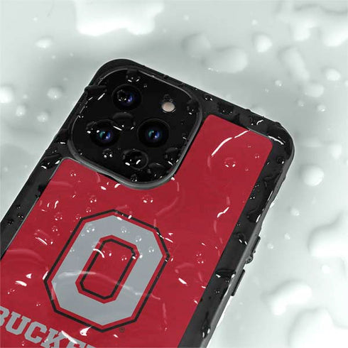 Ohio State University OSU O iPhone 15 Pro Waterproof Case