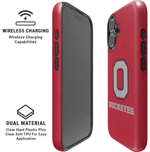 Ohio State University OSU O iPhone 16 Plus Magsafe Impact Case