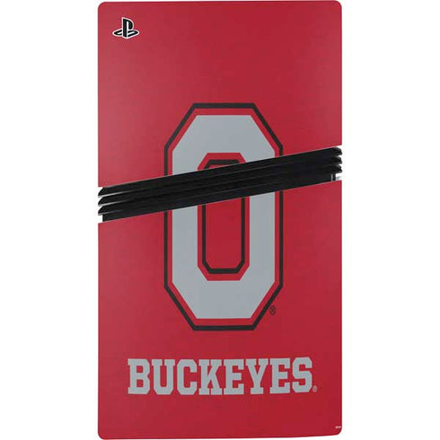Ohio State University OSU O PS5 Pro Disk Bundle Skin