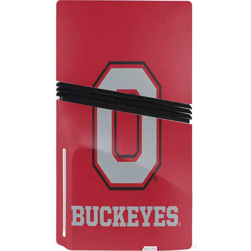 Ohio State University OSU O PS5 Pro Disk Bundle Skin