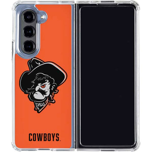 Oklahoma State University OSU Basketball Galaxy Z Fold5 5G Clear Case