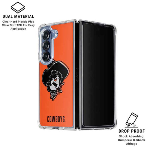 Oklahoma State University OSU Basketball Galaxy Z Fold6 Clear Case