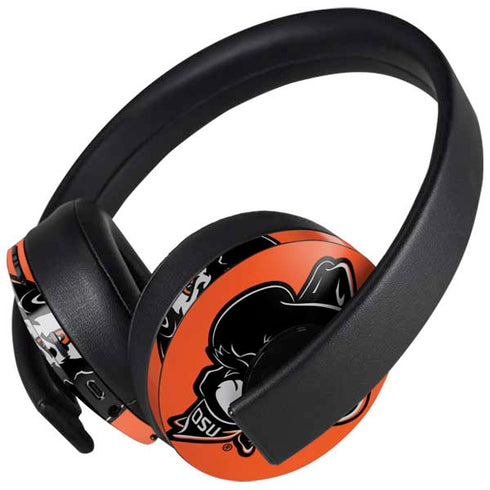 Oklahoma State University OSU Basketball PlayStation 4 Gold Wireless Headset Skin