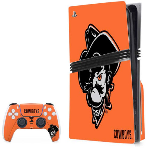 Oklahoma State University OSU Basketball PS5 Pro Disk Bundle Skin