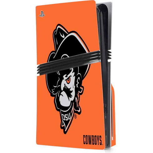 Oklahoma State University OSU Basketball PS5 Pro Disk Console Skin
