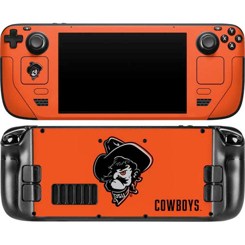 Oklahoma State University OSU Basketball Steam Deck Handheld Gaming Computer OLED Skin