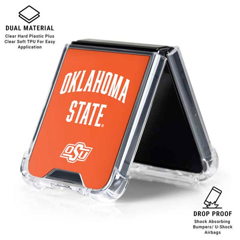 Oklahoma State University OSU Cowboys Basketball Galaxy Z Flip6 Clear Case