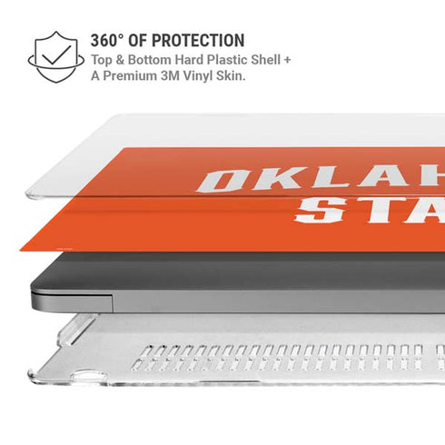 Oklahoma State University OSU Cowboys Basketball MacBook Pro 14in (2021-24) Case plus Skin