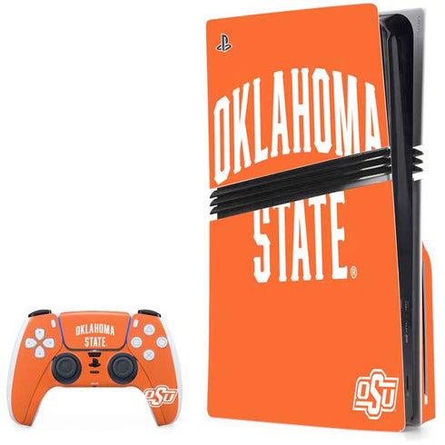Oklahoma State University OSU Cowboys Basketball PS5 Pro Disk Bundle Skin