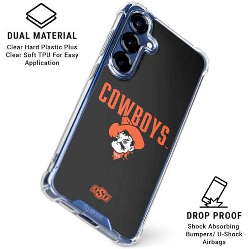 Oklahoma State University OSU Ride Em Cowboy Galaxy S25 Plus Clear Case
