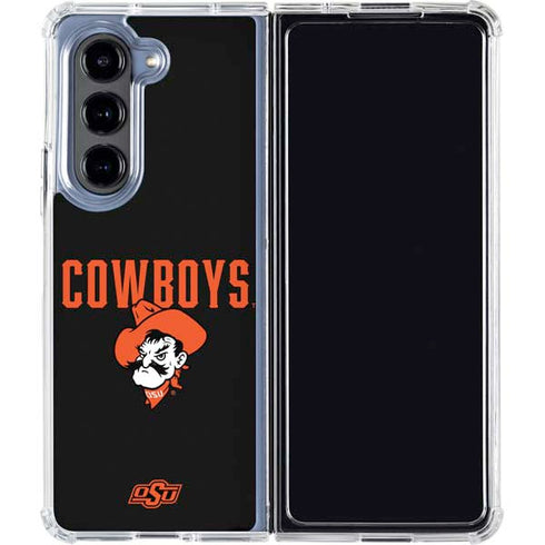 Oklahoma State University OSU Ride Em Cowboy Galaxy Z Fold5 5G Clear Case
