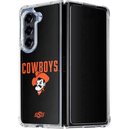 Oklahoma State University OSU Ride Em Cowboy Galaxy Z Fold5 5G Clear Case