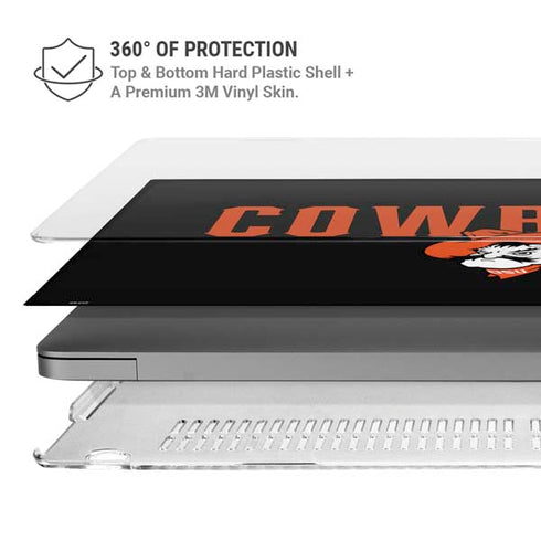 Oklahoma State University OSU Ride Em Cowboy MacBook Pro 14in (2021-24) Case plus Skin