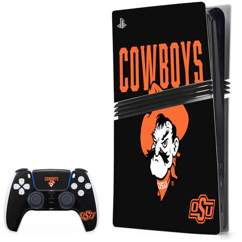 Oklahoma State University OSU Ride Em Cowboy PS5 Pro Bundle Skin