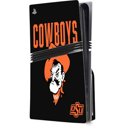 Oklahoma State University OSU Ride Em Cowboy PS5 Pro Disk Console Skin