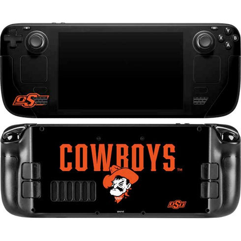Oklahoma State University OSU Ride Em Cowboy Steam Deck Handheld Gaming Computer OLED Skin