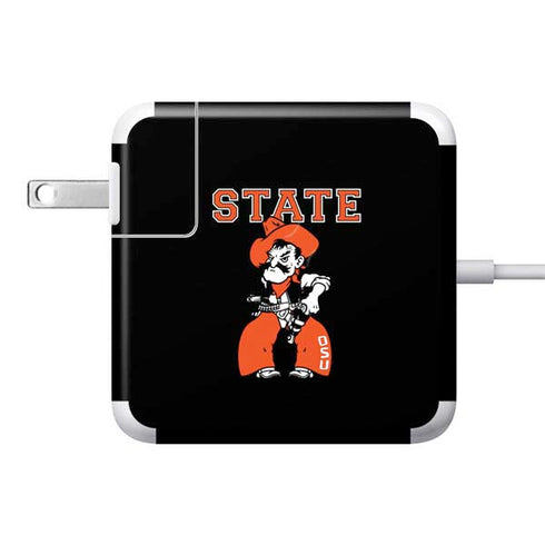 Oklahoma State University OSU Cowboys Orange 85W Power Adapter (15 and 17 inch MacBook Pro Charger) Skin