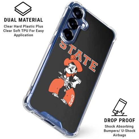 Oklahoma State University OSU Cowboys Orange Galaxy S25 Plus Clear Case