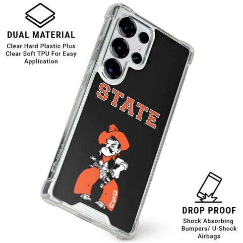 Oklahoma State University OSU Cowboys Orange Galaxy S26 Ultra Clear Case