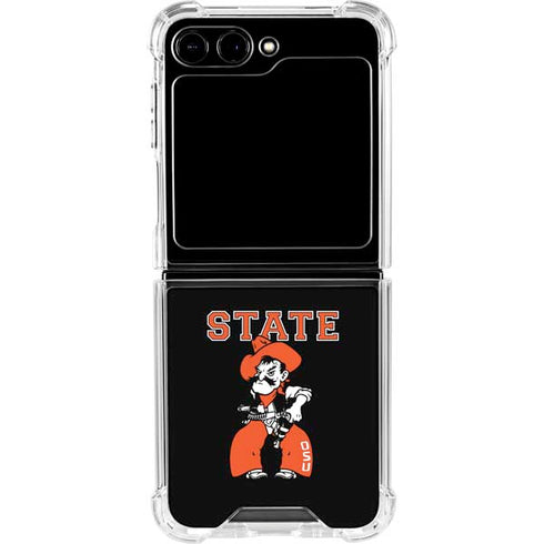 Oklahoma State University OSU Cowboys Orange Galaxy Z Flip6 Clear Case