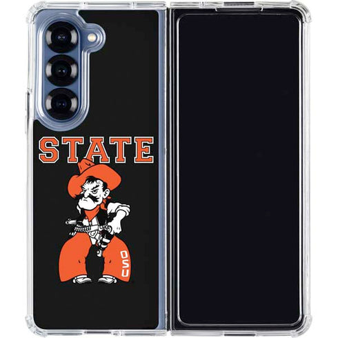 Oklahoma State University OSU Cowboys Orange Galaxy Z Fold7 Clear Case