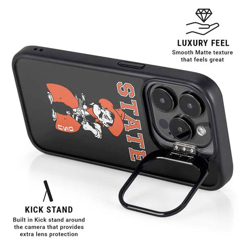 Oklahoma State University OSU Cowboys Orange iPhone 14 Pro Kickstand Case