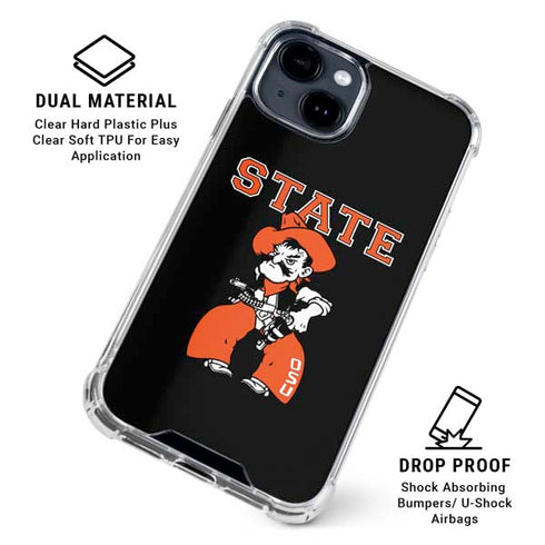 Oklahoma State University OSU Cowboys Orange iPhone 15 Clear Case