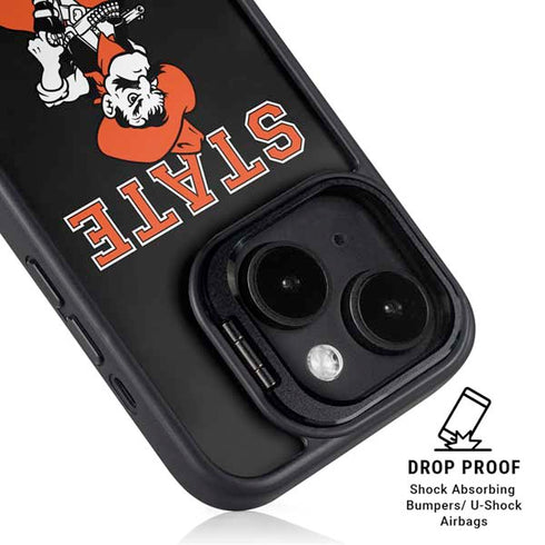 Oklahoma State University OSU Cowboys Orange iPhone 15 Kickstand Case