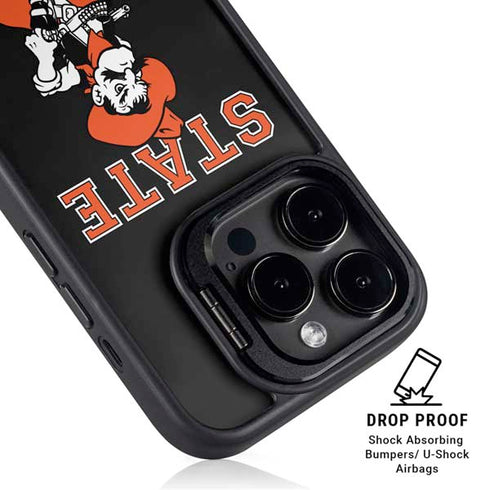 Oklahoma State University OSU Cowboys Orange iPhone 15 Pro Max Kickstand Case